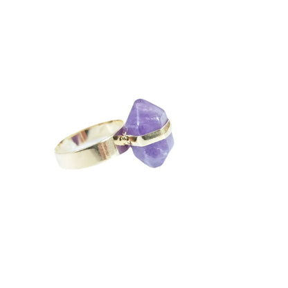 Simple Style Oval Crystal Patchwork Open Ring 1 Piece