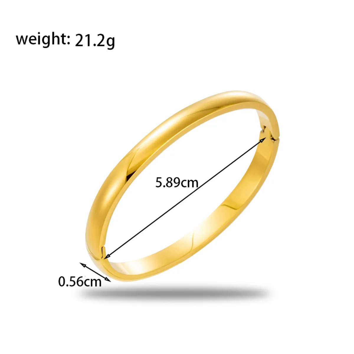 Simple Style Oval Solid Color 304 Stainless Steel Bangle In Bulk