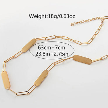 Simple Style Oval Stainless Steel Plating Necklace