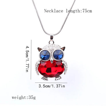 Simple Style Owl Alloy Copper Inlay Rhinestones Women's Sweater Chain