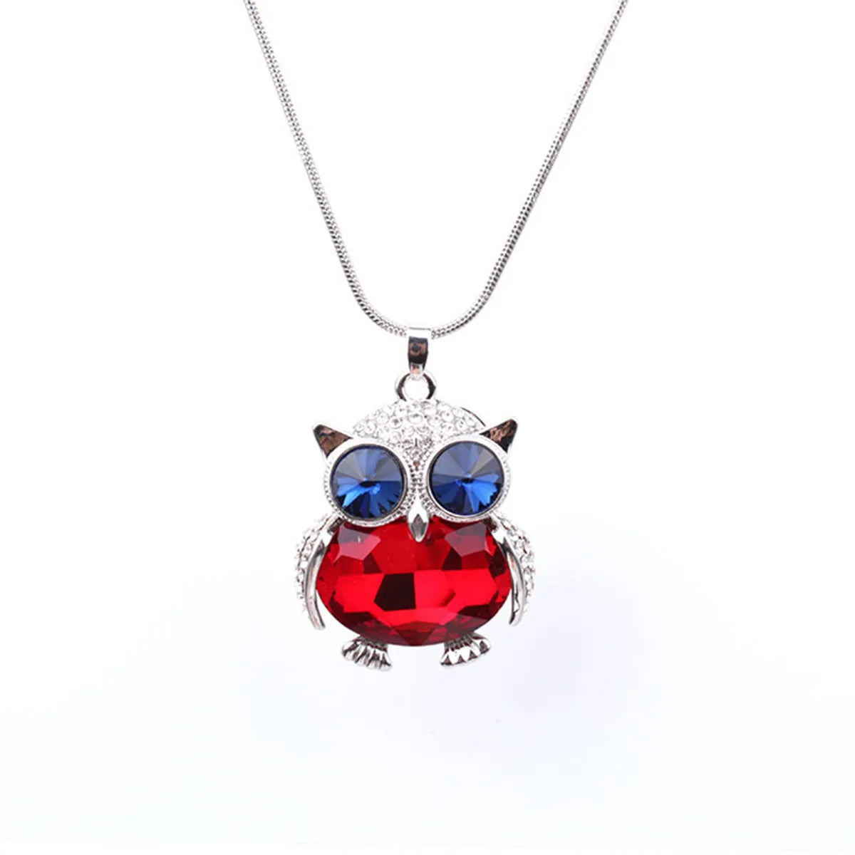 Simple Style Owl Alloy Copper Inlay Rhinestones Women's Sweater Chain