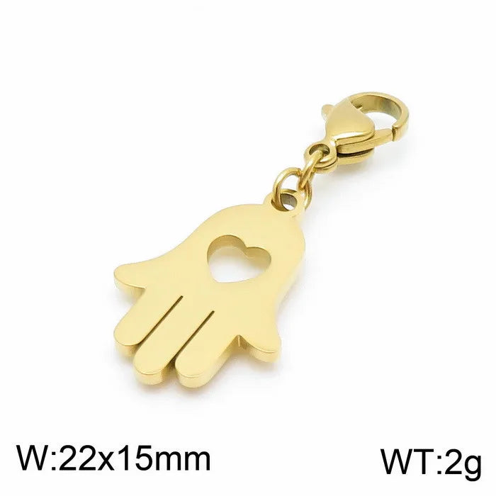 1 Piece Stainless Steel 18K Gold Plated Palm