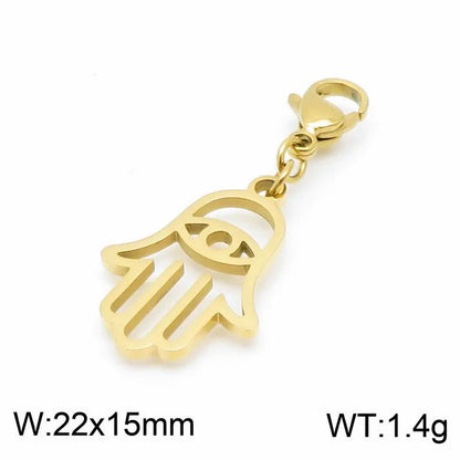 1 Piece Stainless Steel 18K Gold Plated Palm