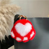 Simple Style Paw Print Rex Rabbit Fur Bag Pendant Keychain