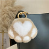 Simple Style Paw Print Rex Rabbit Fur Bag Pendant Keychain