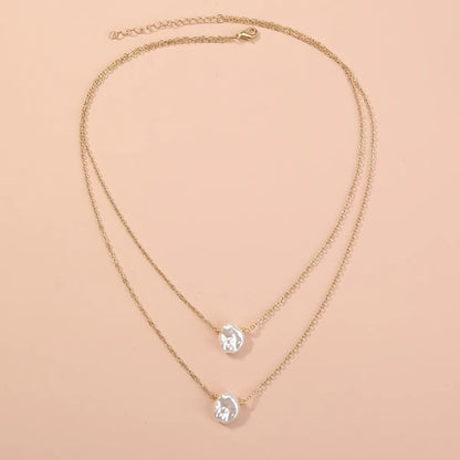 Simple Style Pearl Imitation Pearl Plating Artificial Pearl Necklace