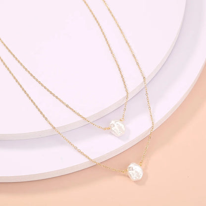 Simple Style Pearl Imitation Pearl Plating Artificial Pearl Necklace