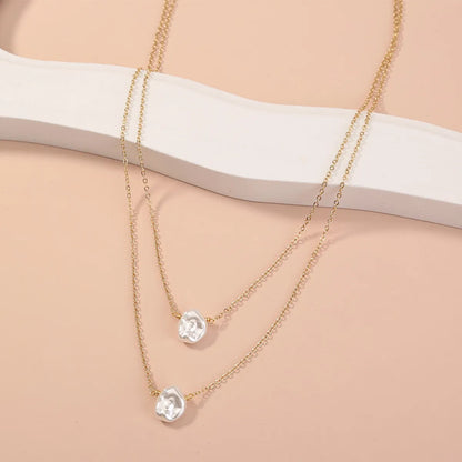 Simple Style Pearl Imitation Pearl Plating Artificial Pearl Necklace