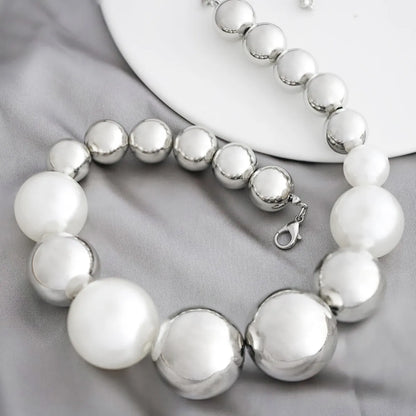 Simple Style Pearl Imitation Pearl Beaded Women's Necklace