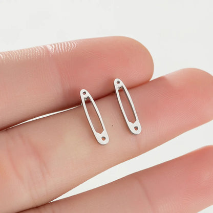 Simple Style Pin Stainless Steel Ear Studs Plating No Inlaid Stainless Steel Earrings