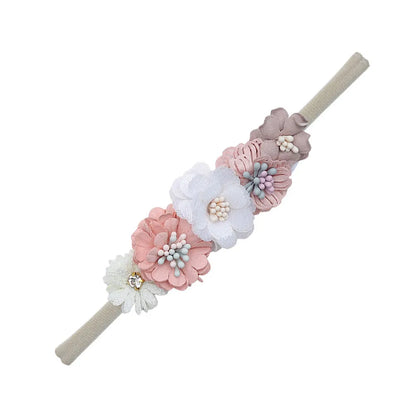 Simple Style Plaid Flower Nylon Handmade Hair Band 1 Piece