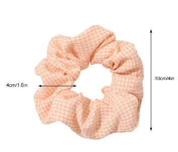 Simple Style Plaid Fruit Flower Cloth Hair Tie 1 Piece