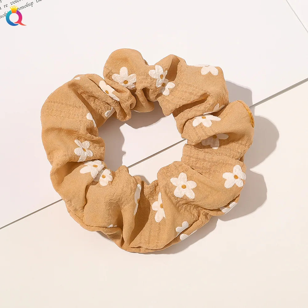 Simple Style Plaid Fruit Flower Cloth Hair Tie 1 Piece