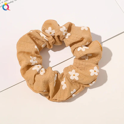 Simple Style Plaid Fruit Flower Cloth Hair Tie 1 Piece