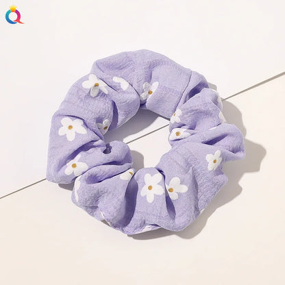 Simple Style Plaid Fruit Flower Cloth Hair Tie 1 Piece