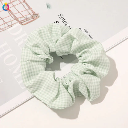 Simple Style Plaid Fruit Flower Cloth Hair Tie 1 Piece