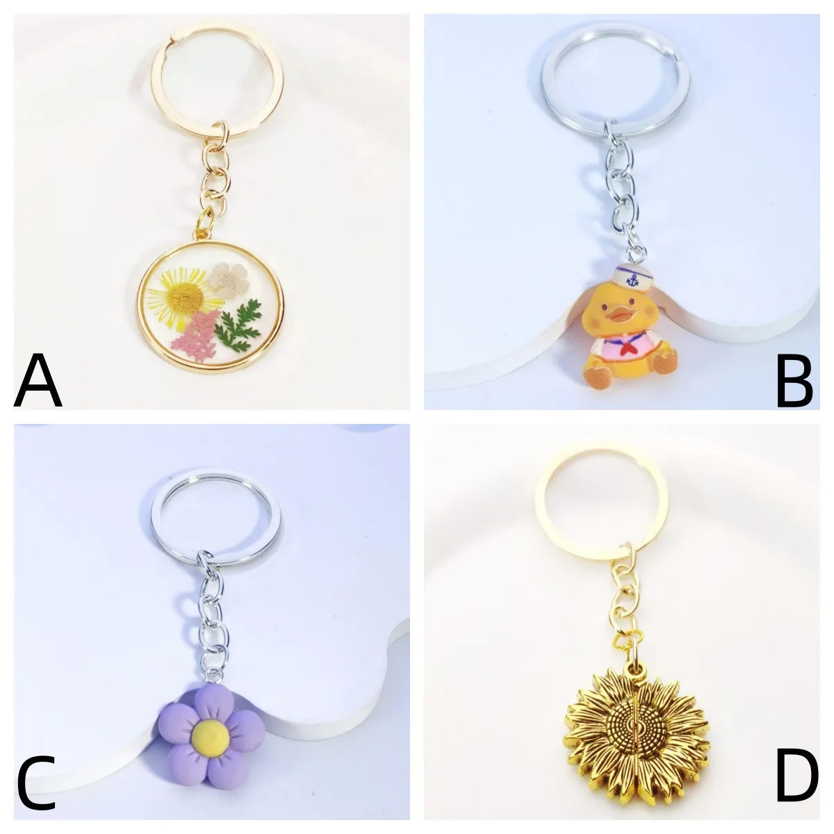 Simple Style Plant Alloy Bag Pendant Keychain