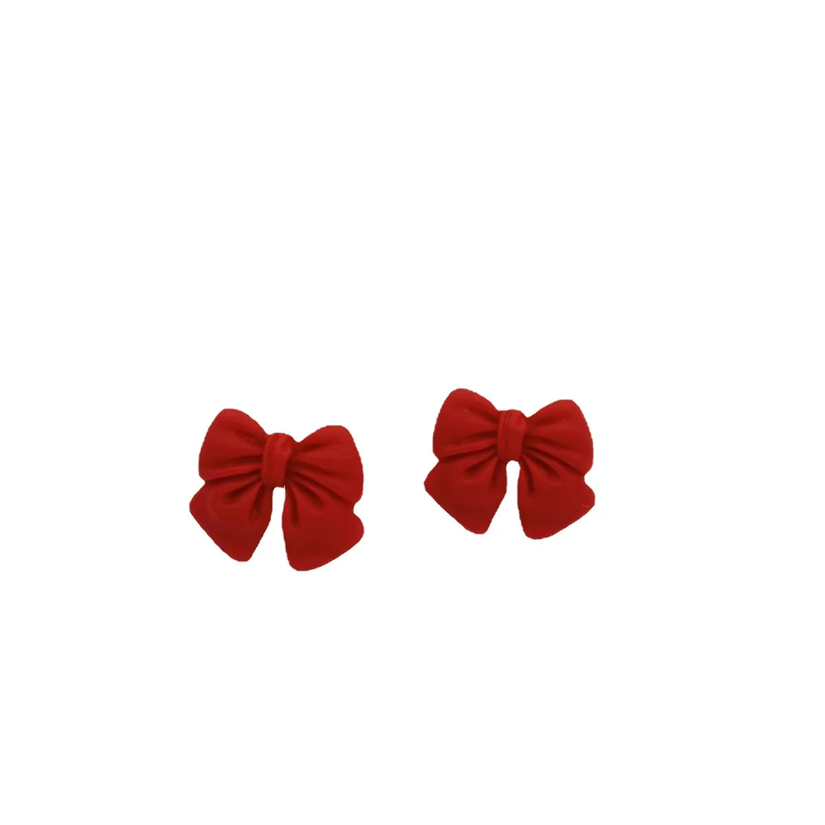 Simple Style Portrait Bow Knot Alloy Stoving Varnish Ear Studs 1 Pair