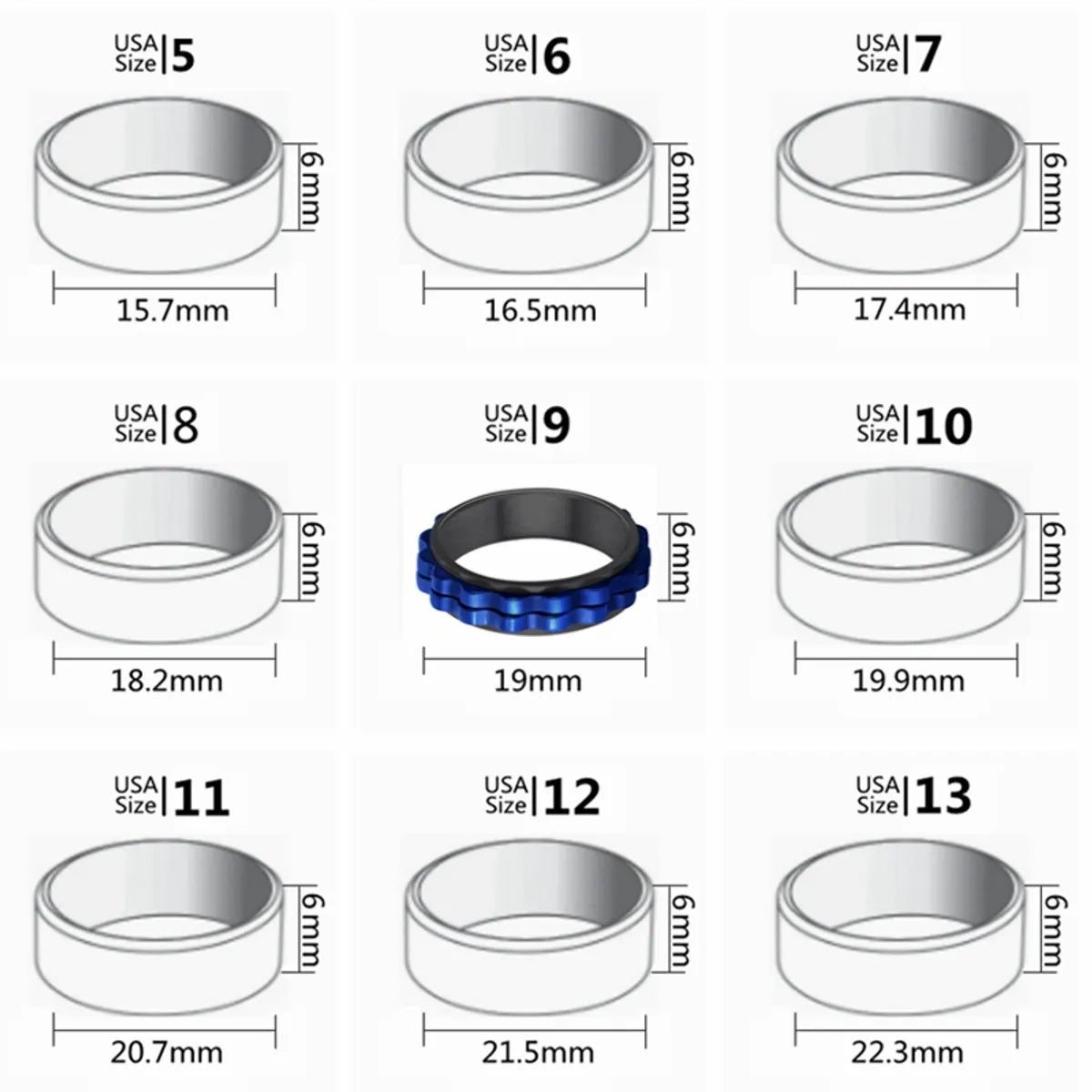 Wholesale Jewelry Simple Style Printing 304 Stainless Steel Gold Plated Plating Rings