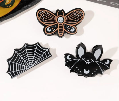 Simple Style Pumpkin Bat Butterfly Plastic Resin Hair Claws