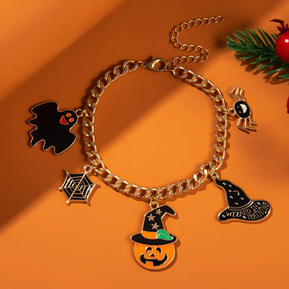 Simple Style Pumpkin Cat Alloy Wholesale Bracelets