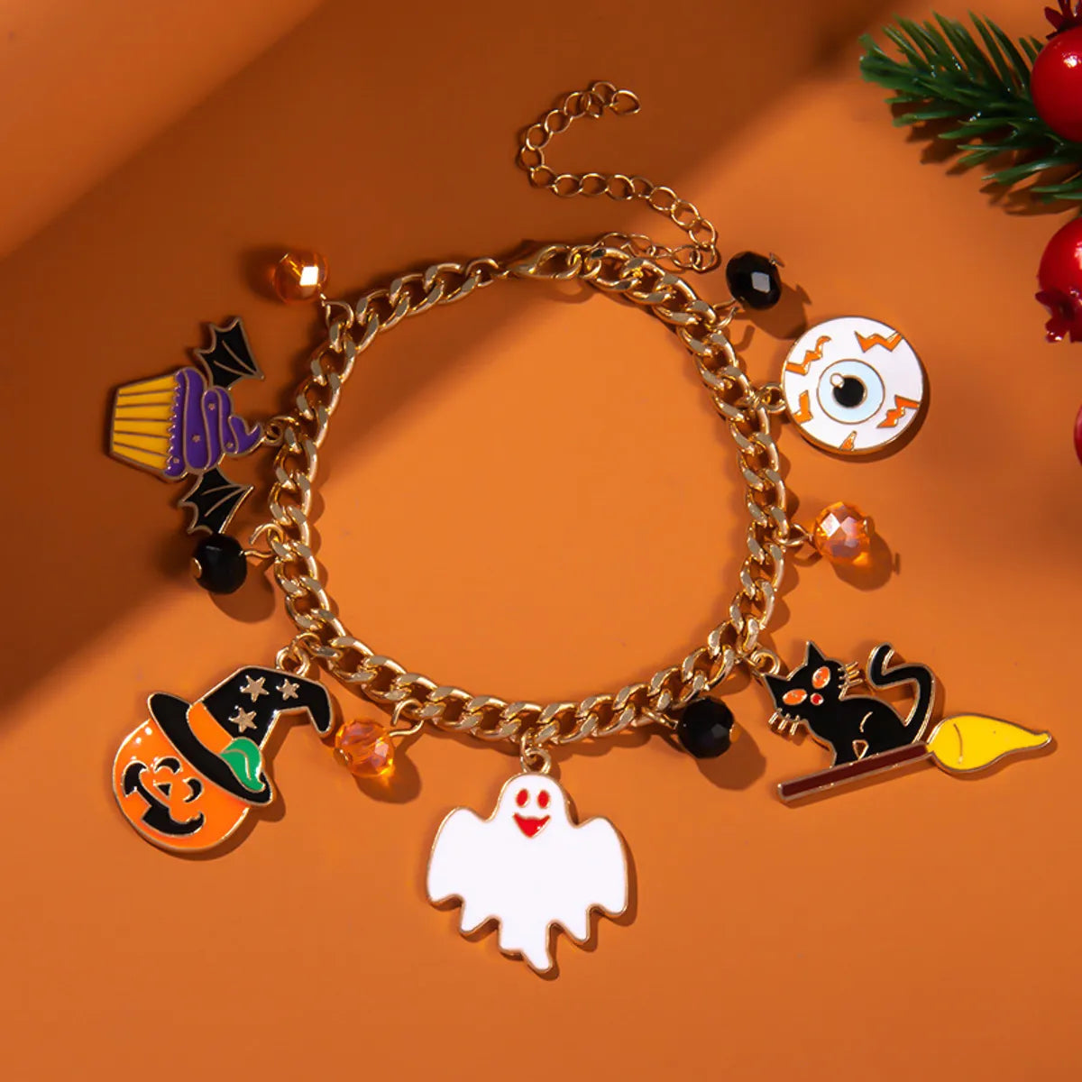 Simple Style Pumpkin Cat Alloy Wholesale Bracelets