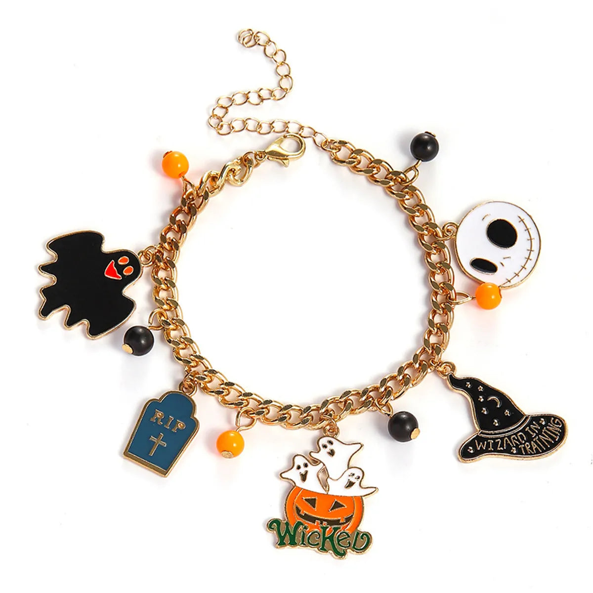 Simple Style Pumpkin Cat Alloy Wholesale Bracelets