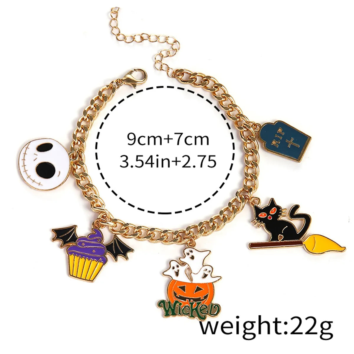 Simple Style Pumpkin Cat Alloy Wholesale Bracelets