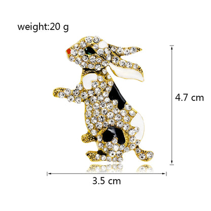 Simple Style Rabbit Alloy Inlay Rhinestones Unisex Brooches