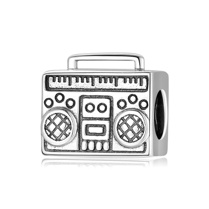 Simple Style Radio Camera Notes Sterling Silver Jewelry Accessories