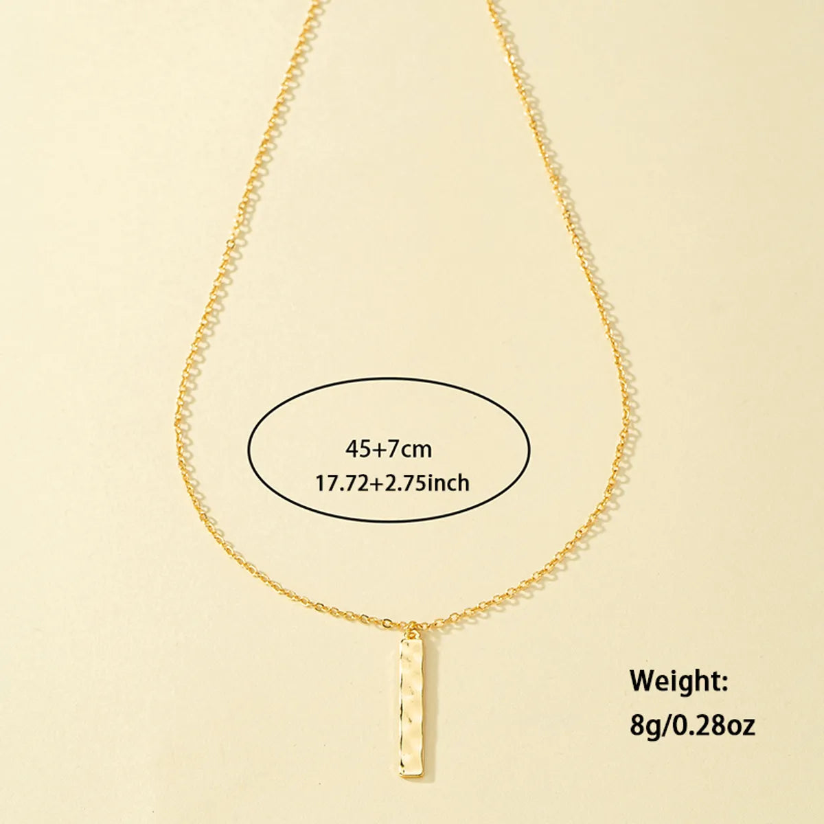 Simple Style Rectangle Alloy Zinc Plating Women's Pendant Necklace