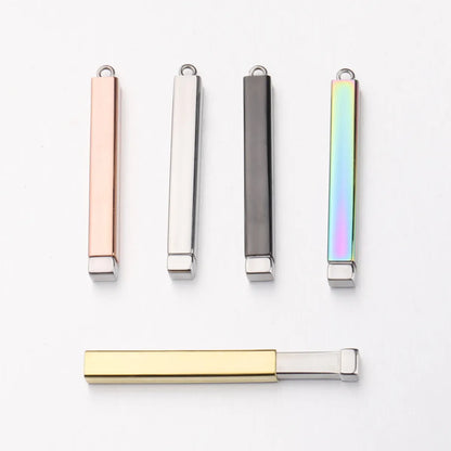 Simple Style Rectangle Stainless Steel Plating Charms