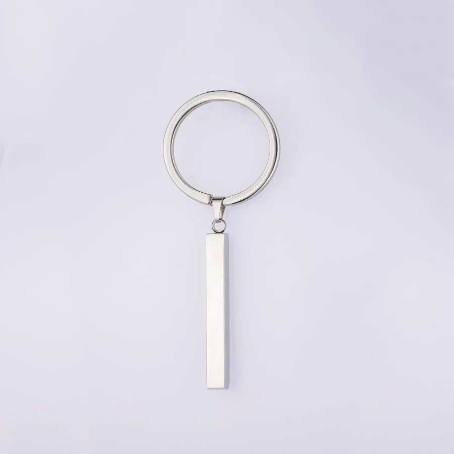 Simple Style Rectangle Stainless Steel None Unisex Keychain