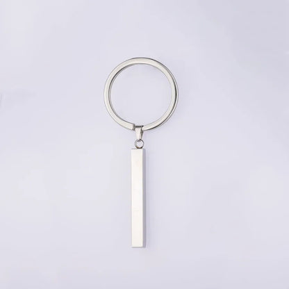 Simple Style Rectangle Stainless Steel None Unisex Keychain