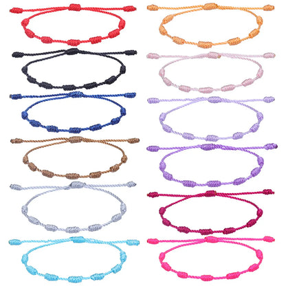 Simple Style Rhombus Rope Unisex Bracelets