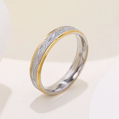 Simple Style Rhombus Stainless Steel Plating Inlay Zircon Rings