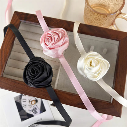 Simple Style Rose Cloth Women's Choker