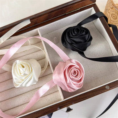 Simple Style Rose Cloth Women's Choker