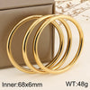 Simple Style Round 304 Stainless Steel 18K Gold Plated Bangle In Bulk