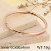 Simple Style Round 304 Stainless Steel 18K Gold Plated Bangle In Bulk