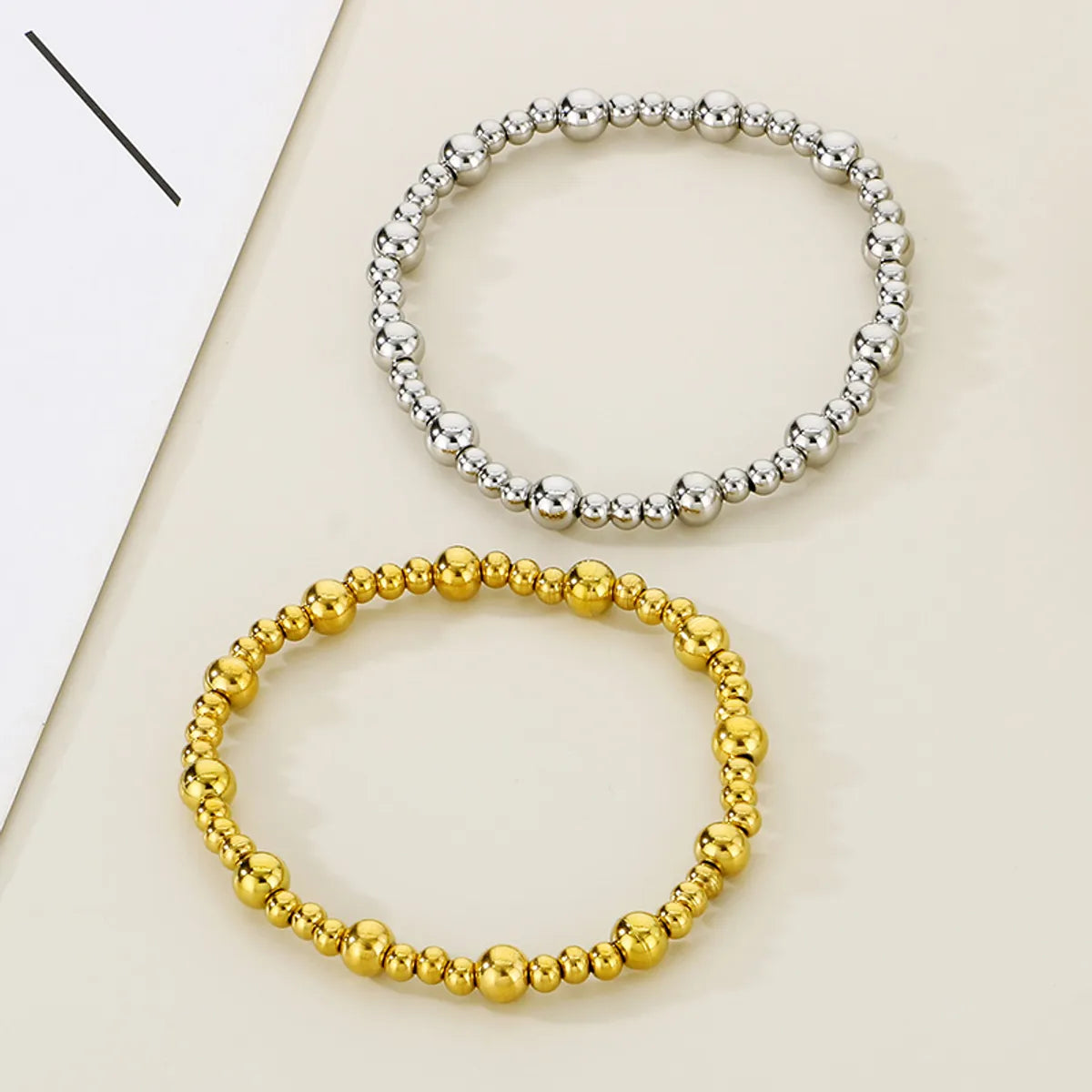 Simple Style Round 304 Stainless Steel 18K Gold Plated Bracelets In Bulk