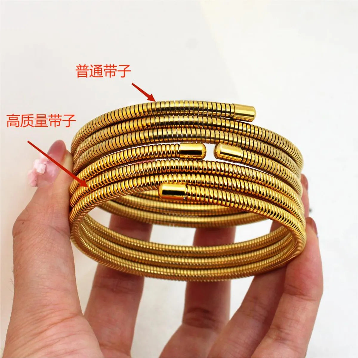 304 Stainless Steel 18K Gold Plated Simple Style Plating Round Bangle