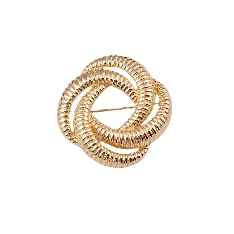 Simple Style Round Alloy Plating Women'S Brooches