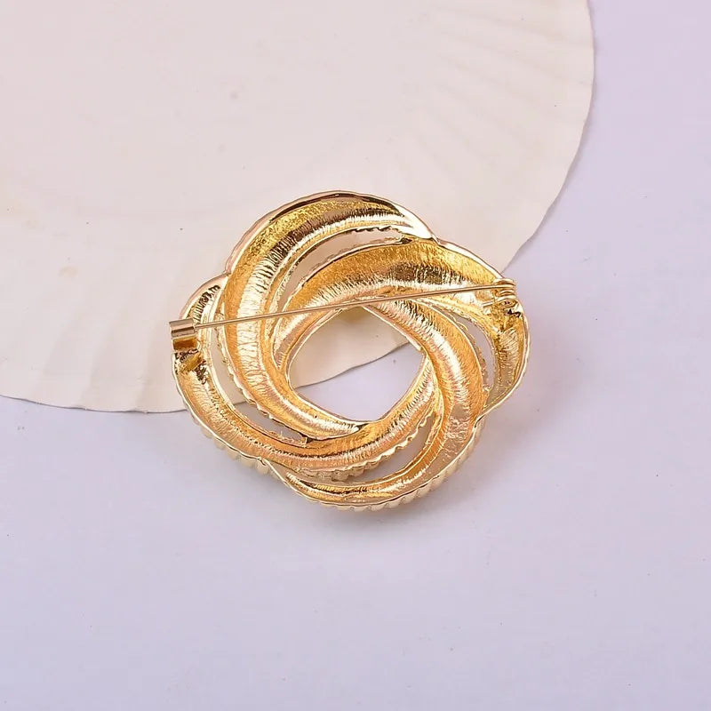 Simple Style Round Alloy Plating Women'S Brooches