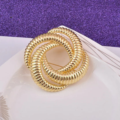 Simple Style Round Alloy Plating Women'S Brooches