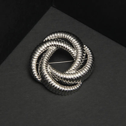 Simple Style Round Alloy Plating Women'S Brooches