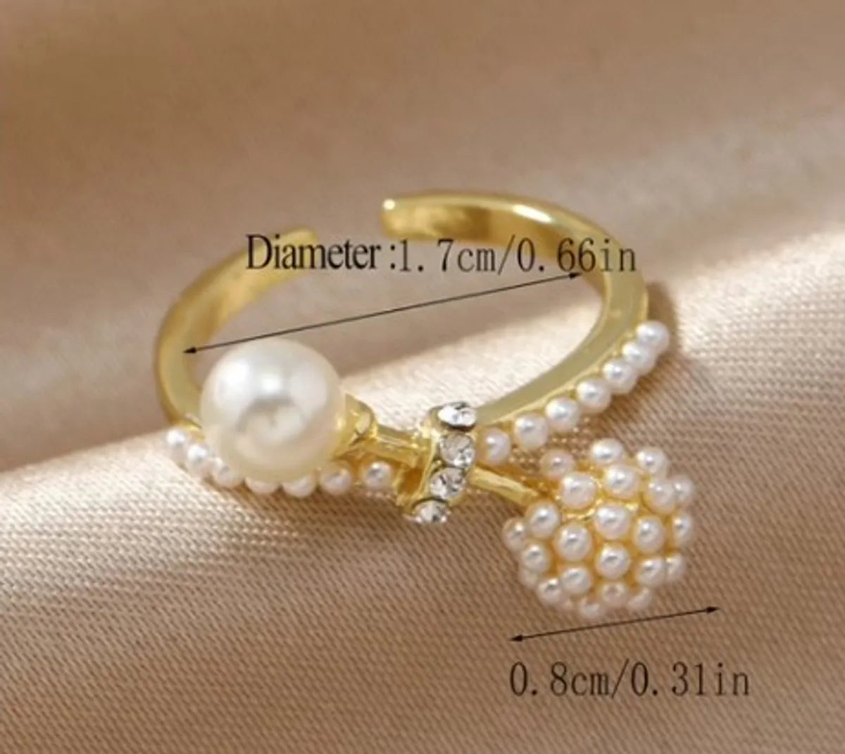 Simple Style Round Alloy Women's Open Rings