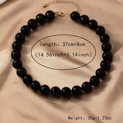 Simple Style Round Beaded Alloy Women'S Necklace