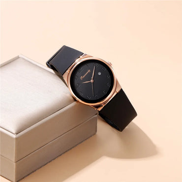 Simple Style Round Buckle Quartz Women'S Watches