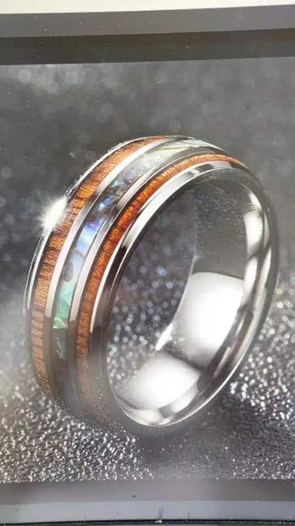 Simple Style Round Color Block Stainless Steel Unisex Rings